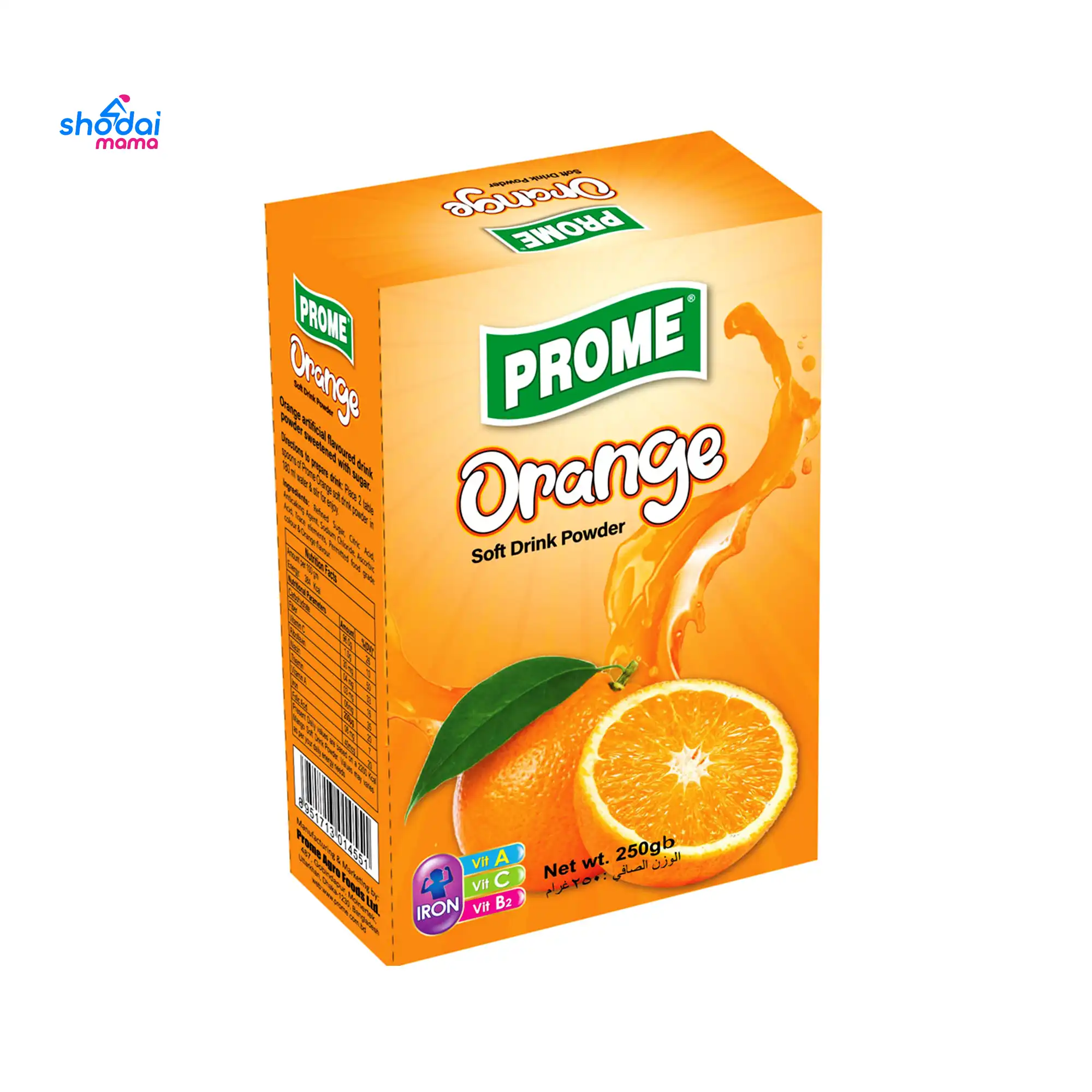 Prome Orange Soft Drink Powder 250gm